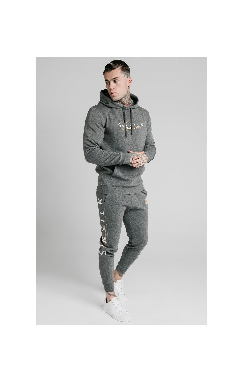 Load image into Gallery viewer, SikSilk Signature Overhead Hoodie - Grey (2)