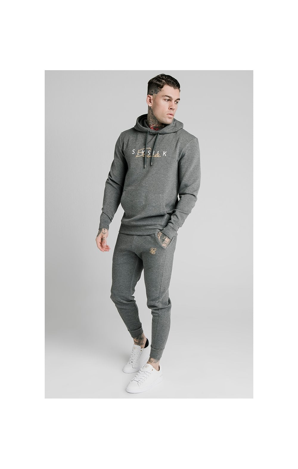 Load image into Gallery viewer, SikSilk Signature Overhead Hoodie - Grey (3)
