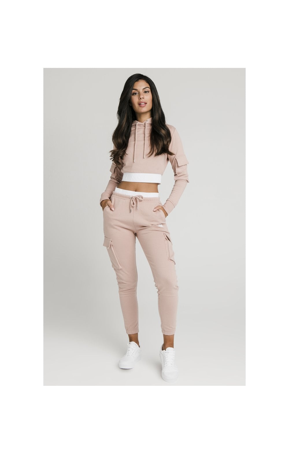 Load image into Gallery viewer, SikSilk Cargo Pocket Cropped Hoodie - Rose