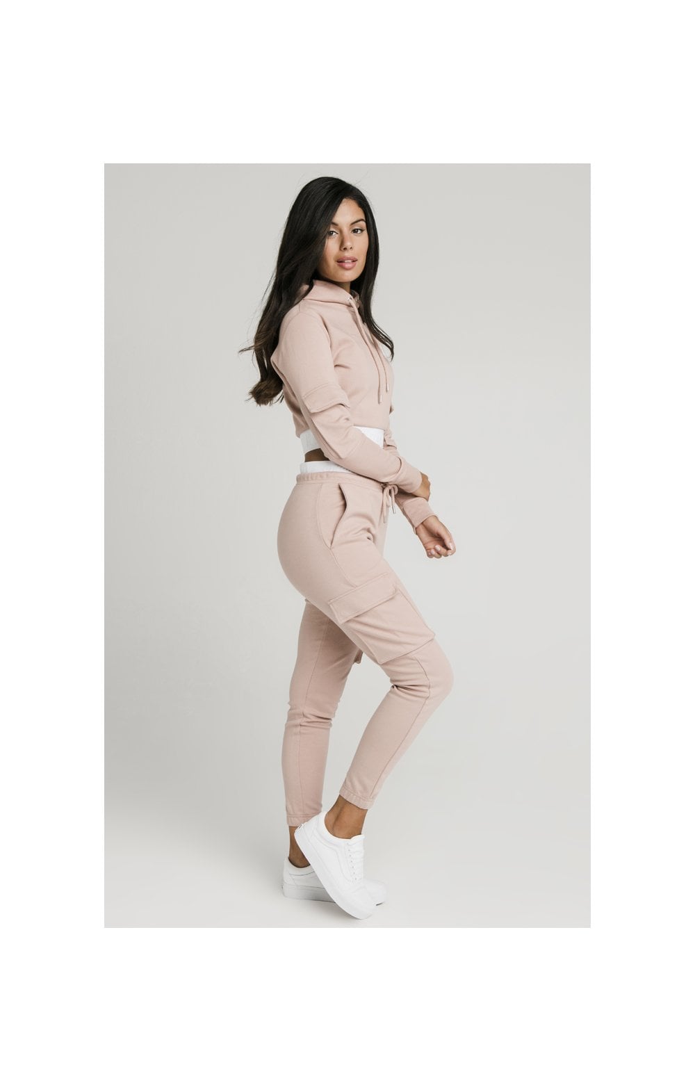 Load image into Gallery viewer, SikSilk Cargo Pocket Cropped Hoodie - Rose (2)