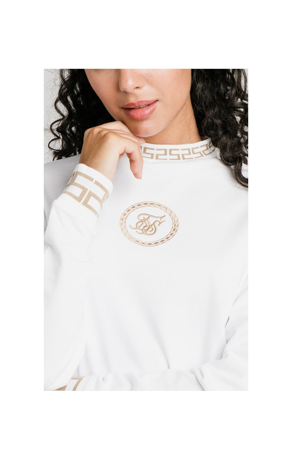 Load image into Gallery viewer, SikSilk Luxury Sweatshirt Dress - White (2)
