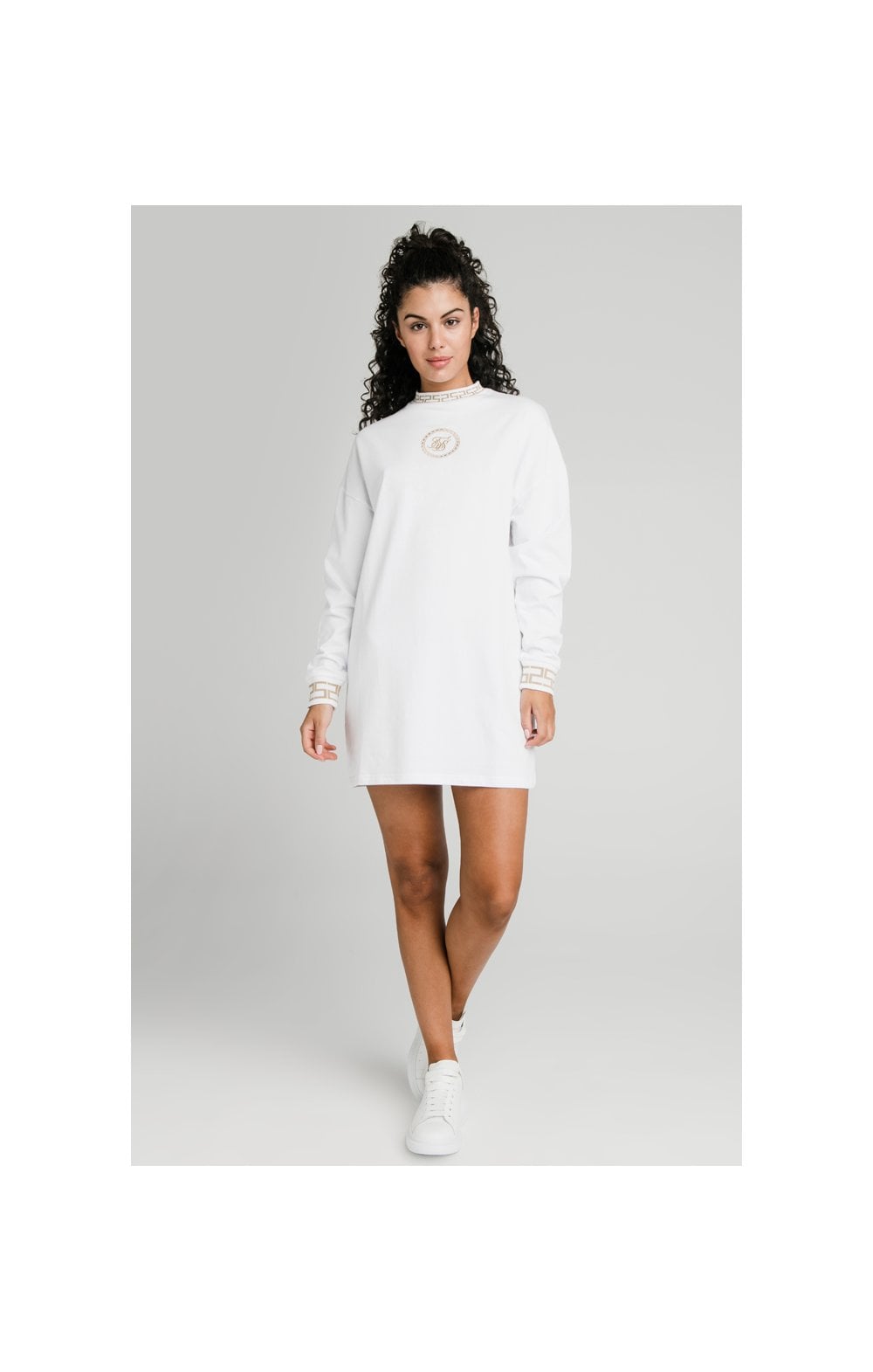 Load image into Gallery viewer, SikSilk Luxury Sweatshirt Dress - White