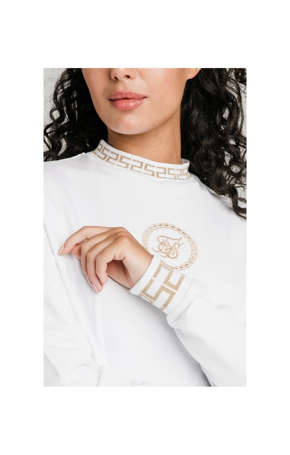 Load image into Gallery viewer, SikSilk Luxury Sweatshirt Dress - White (3)