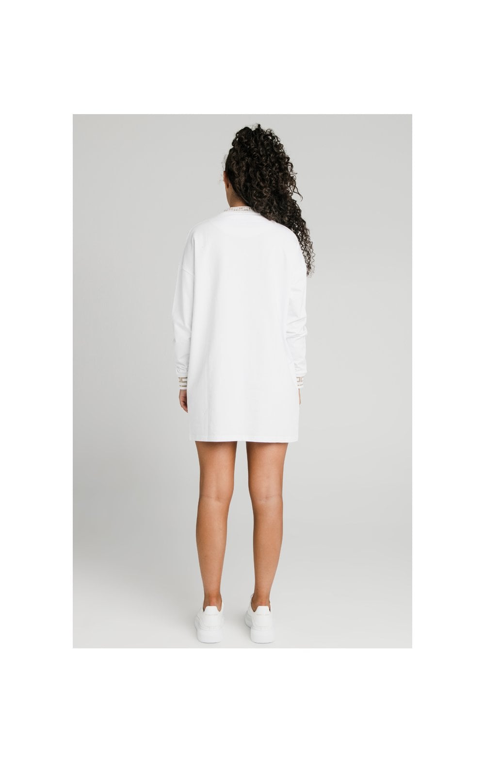 Load image into Gallery viewer, SikSilk Luxury Sweatshirt Dress - White (6)