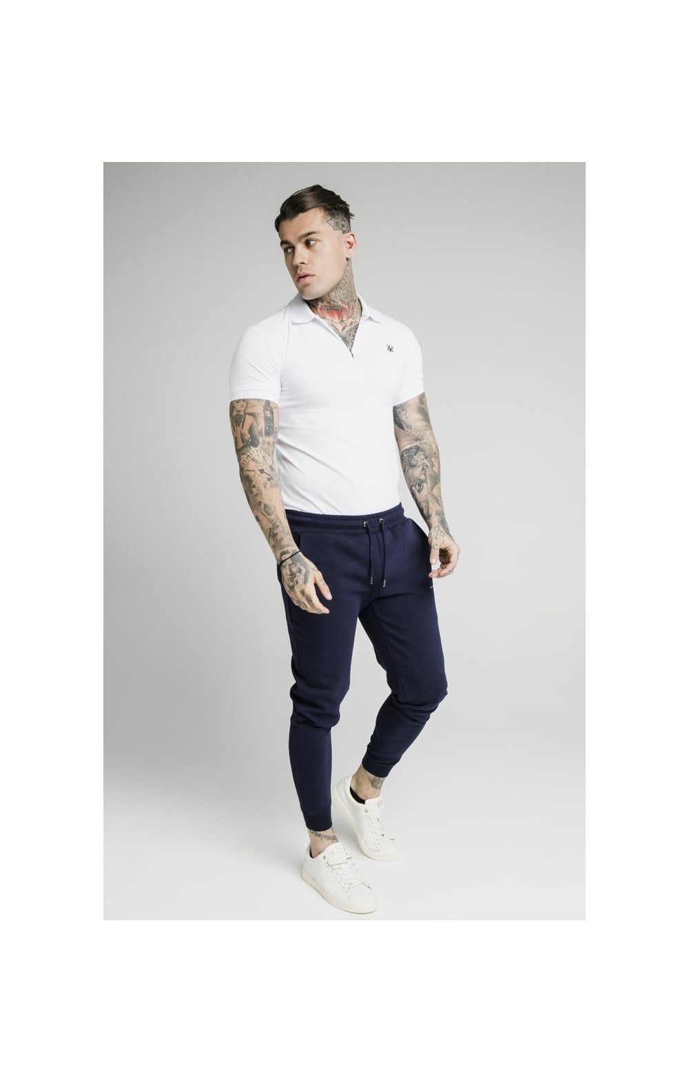 Load image into Gallery viewer, SikSilk Muscle Fit Jogger – Navy (3)