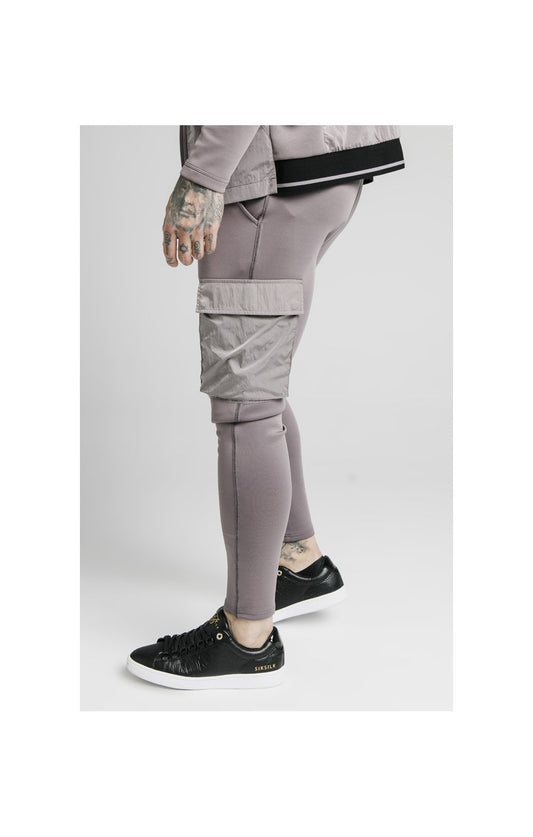 SikSilk Adapt Crushed Nylon Cargo Pants - Grey