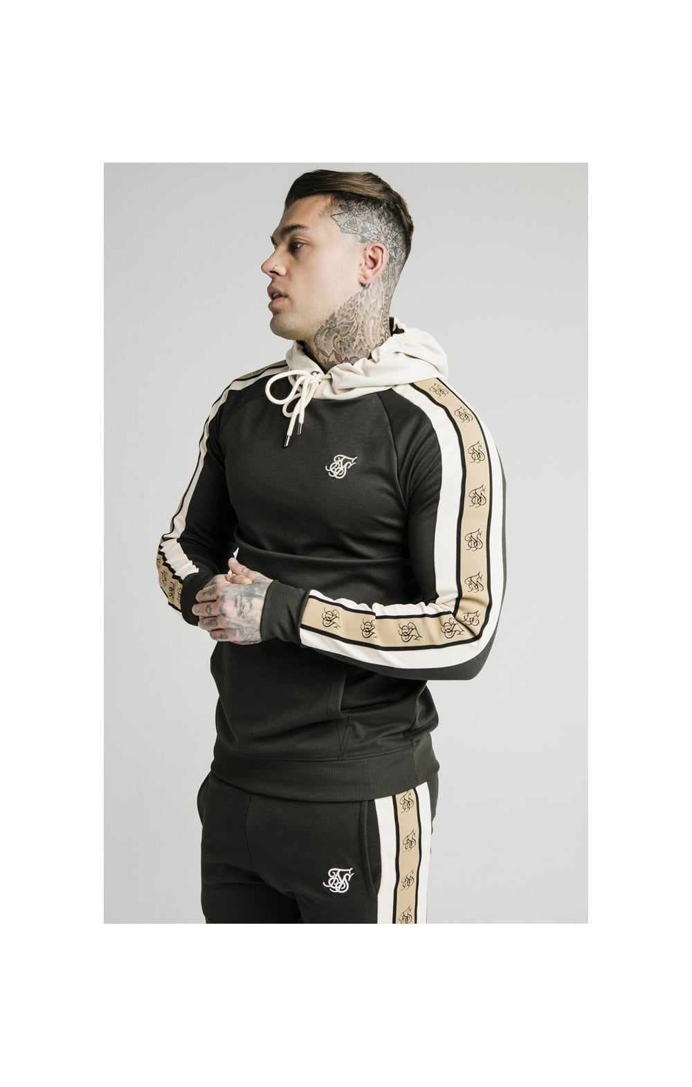 Load image into Gallery viewer, SikSilk Premium Tape Overhead Hoodie - Anthracite