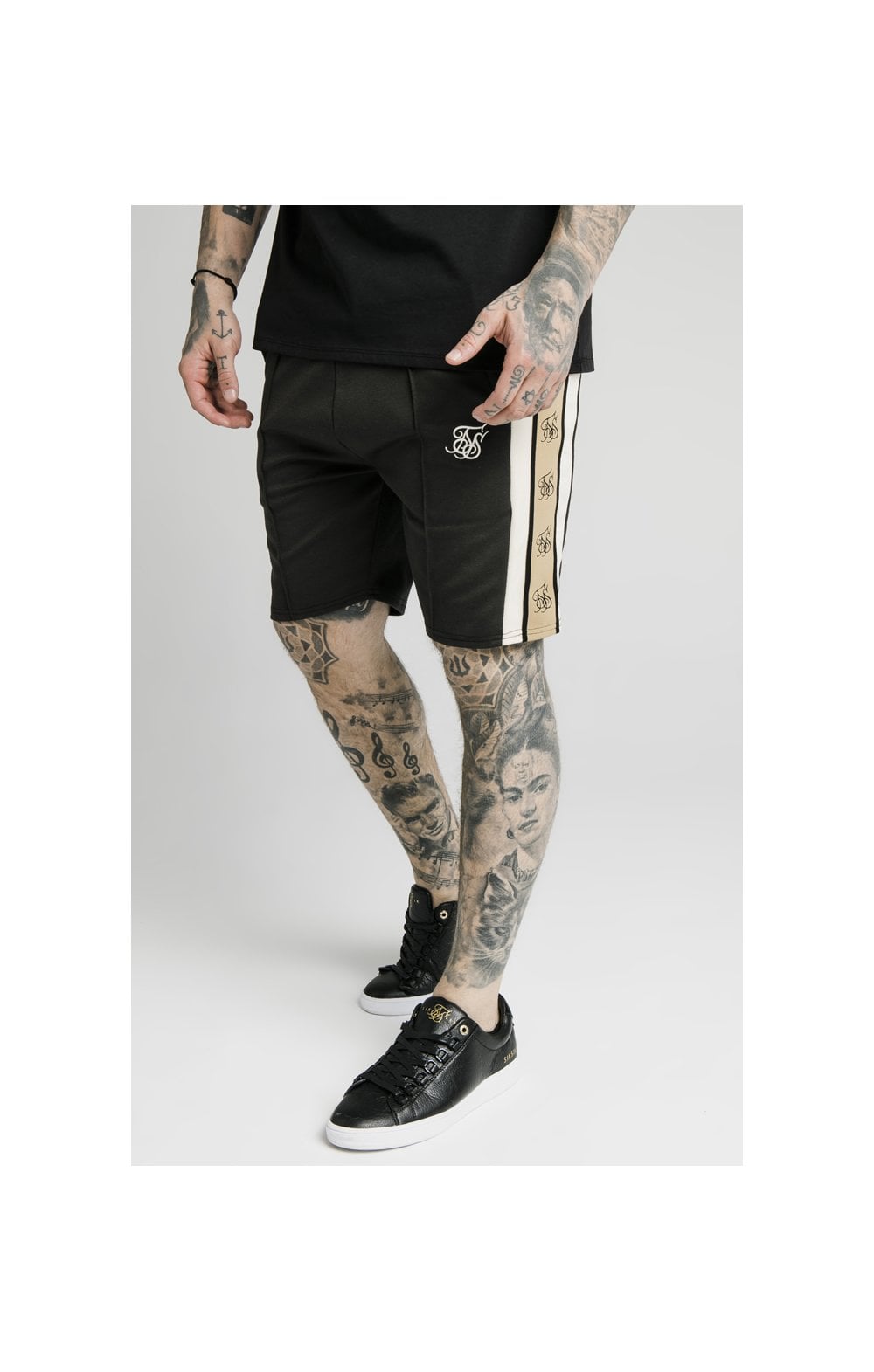 Load image into Gallery viewer, SikSilk Premium Tape Pleated Shorts - Anthracite