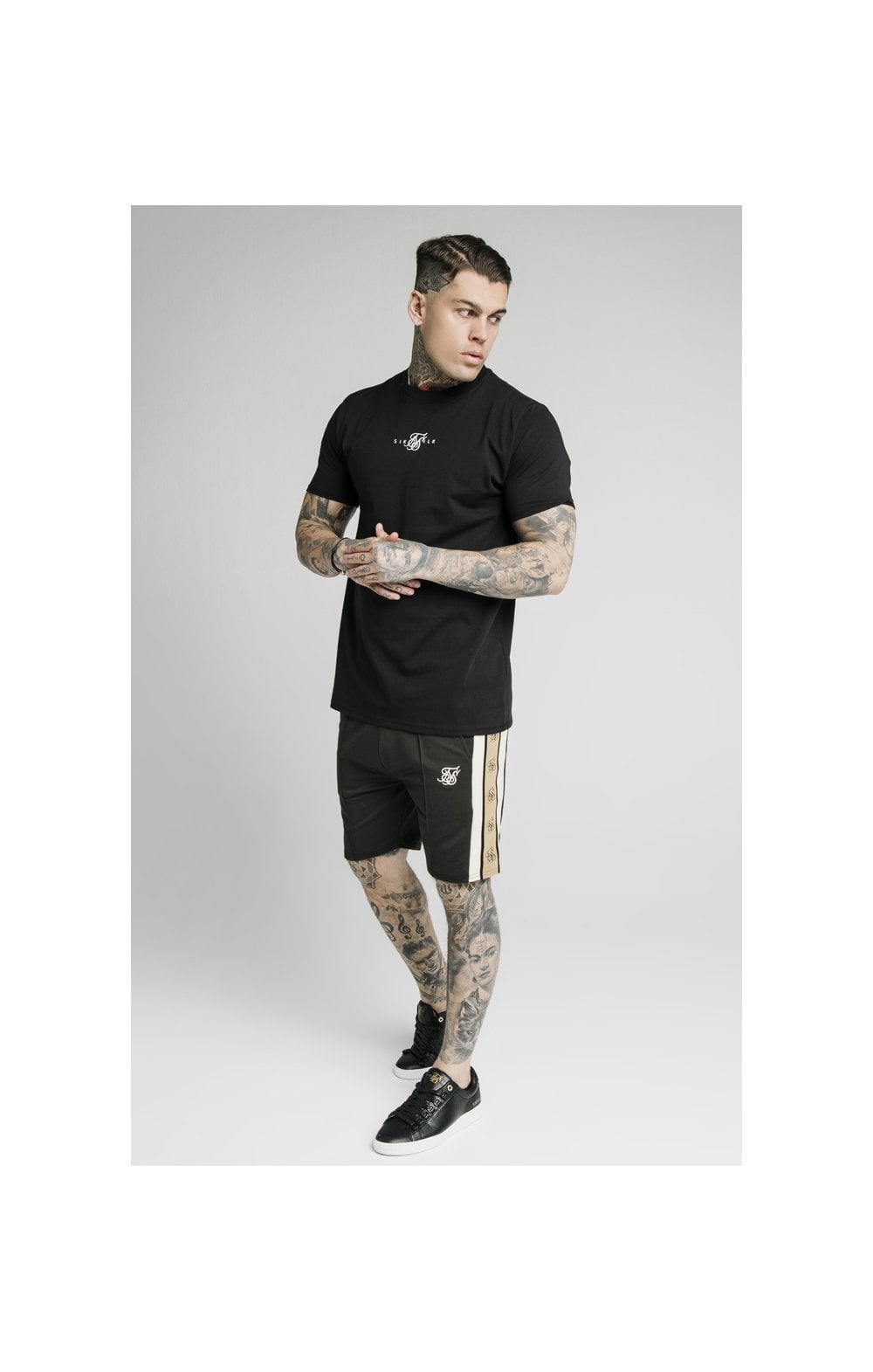 Load image into Gallery viewer, SikSilk Premium Tape Pleated Shorts - Anthracite (4)