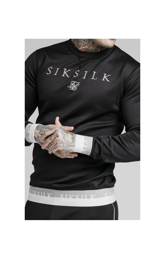 SikSilk Deluxe Crew Sweat - Black