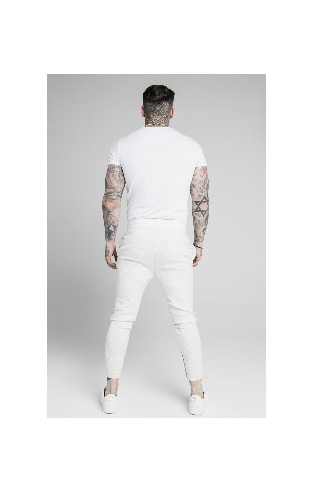 Load image into Gallery viewer, SikSilk Agility Textured Tape Track Pants - Snow Marl (6)