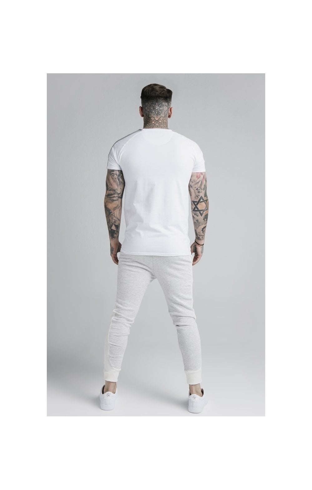 Load image into Gallery viewer, SikSilk Unite Panelled Joggers - Grey &amp; Cream (6)