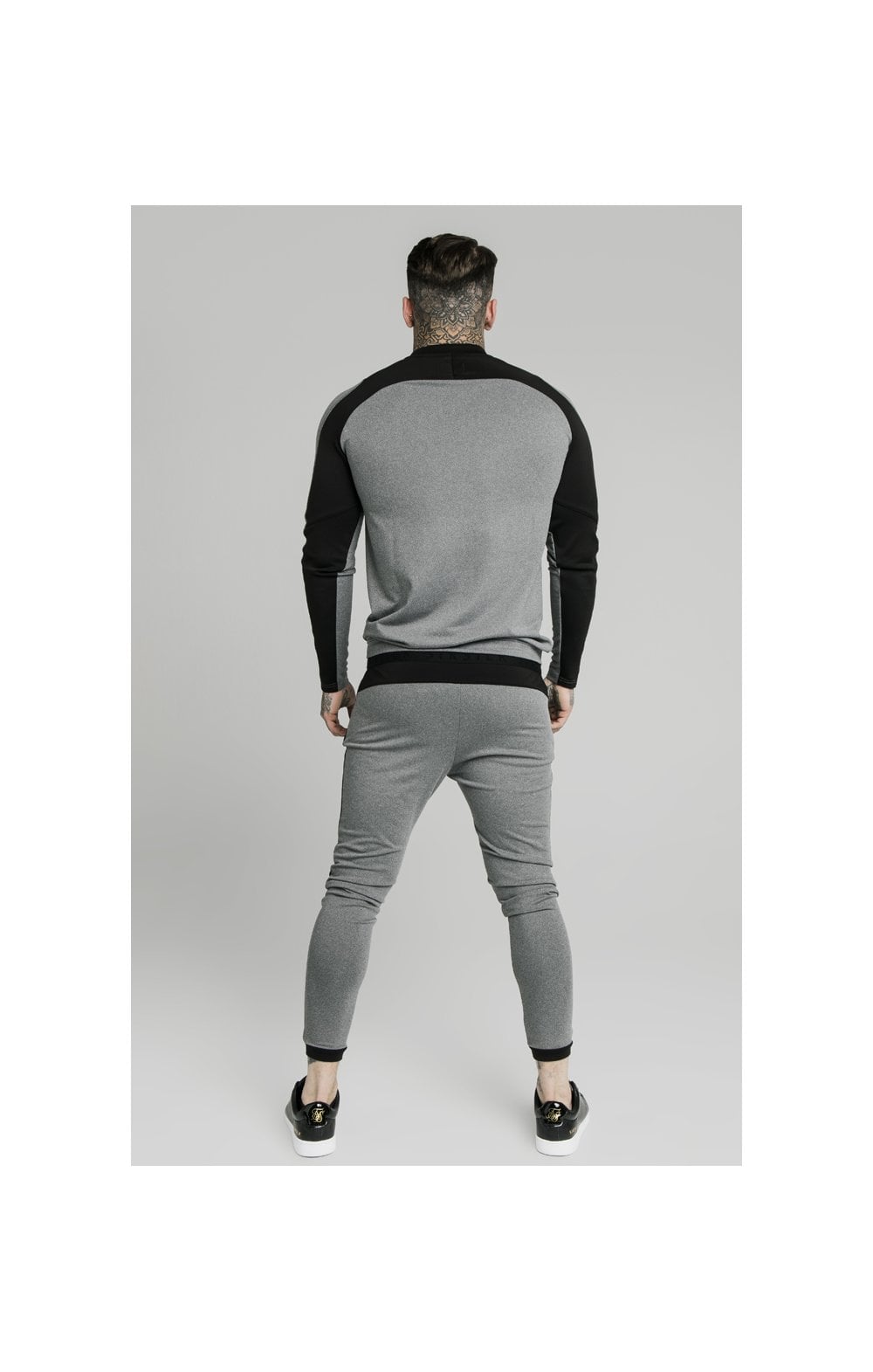 Load image into Gallery viewer, SikSilk L/S Endurance Crew Sweat - Grey &amp; Black (3)
