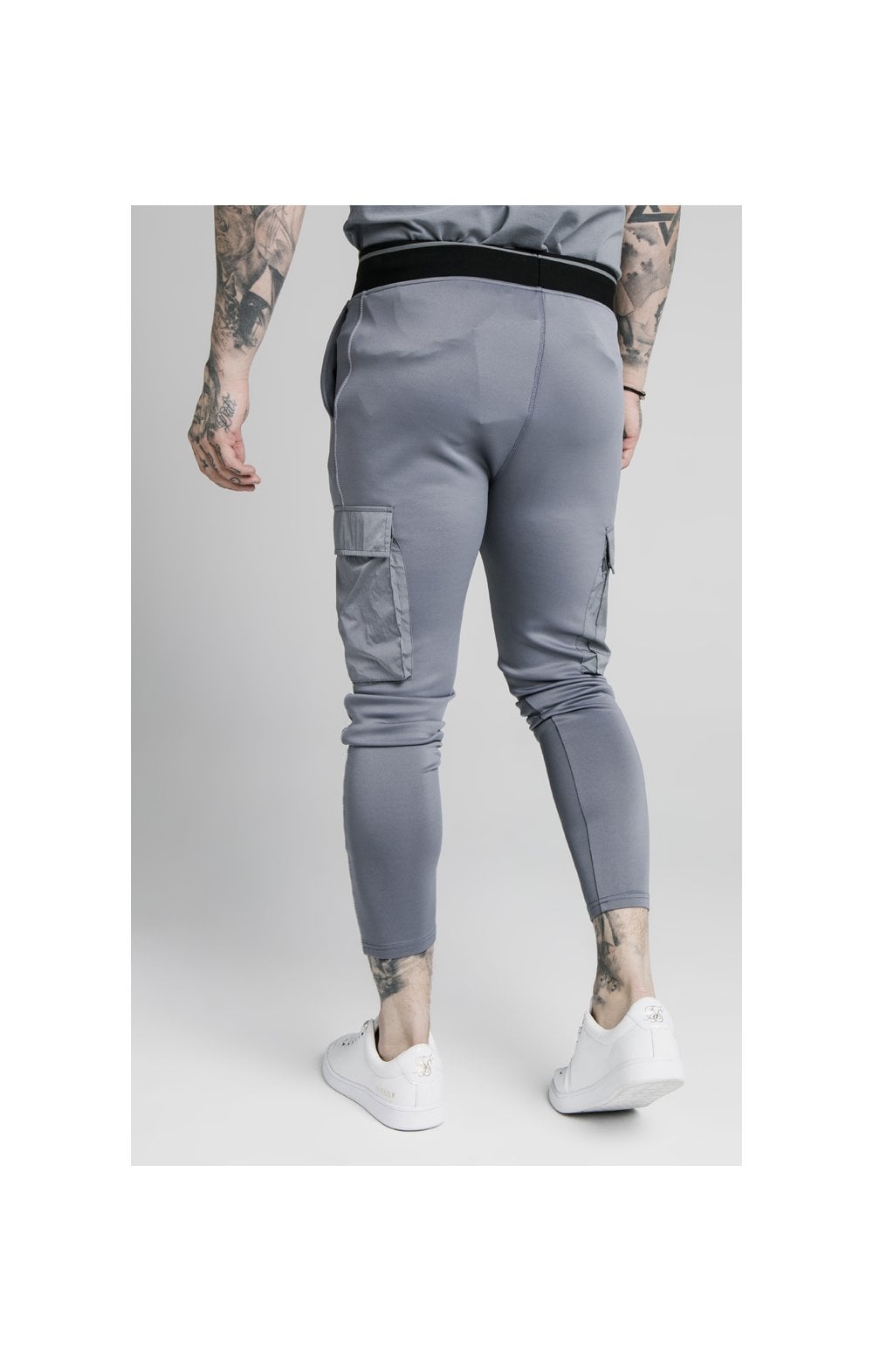 Load image into Gallery viewer, SikSilk Adapt Crushed Nylon Cargo Pant - Blue Slate (1)