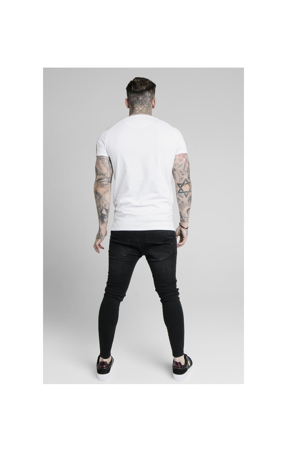 Load image into Gallery viewer, SikSilk S/S Astro Raglan Gym Tee - White (3)
