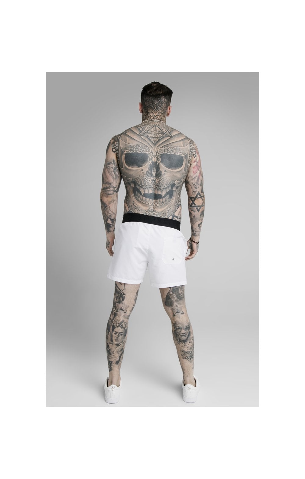 Load image into Gallery viewer, SikSilk Standard Swim Shorts – White (3)