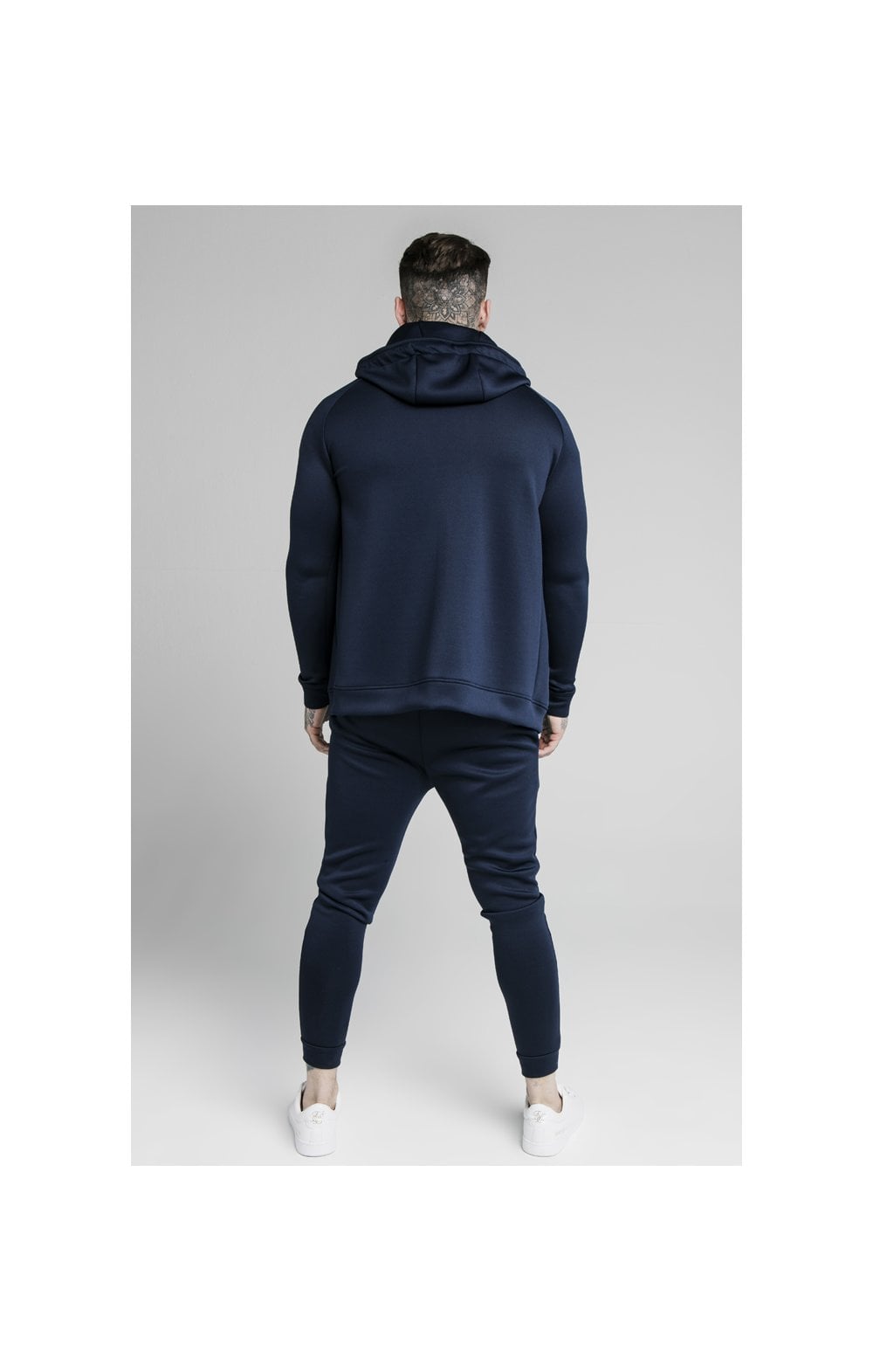 Load image into Gallery viewer, SikSilk Element Zip Through Hoodie - Navy &amp; White (6)