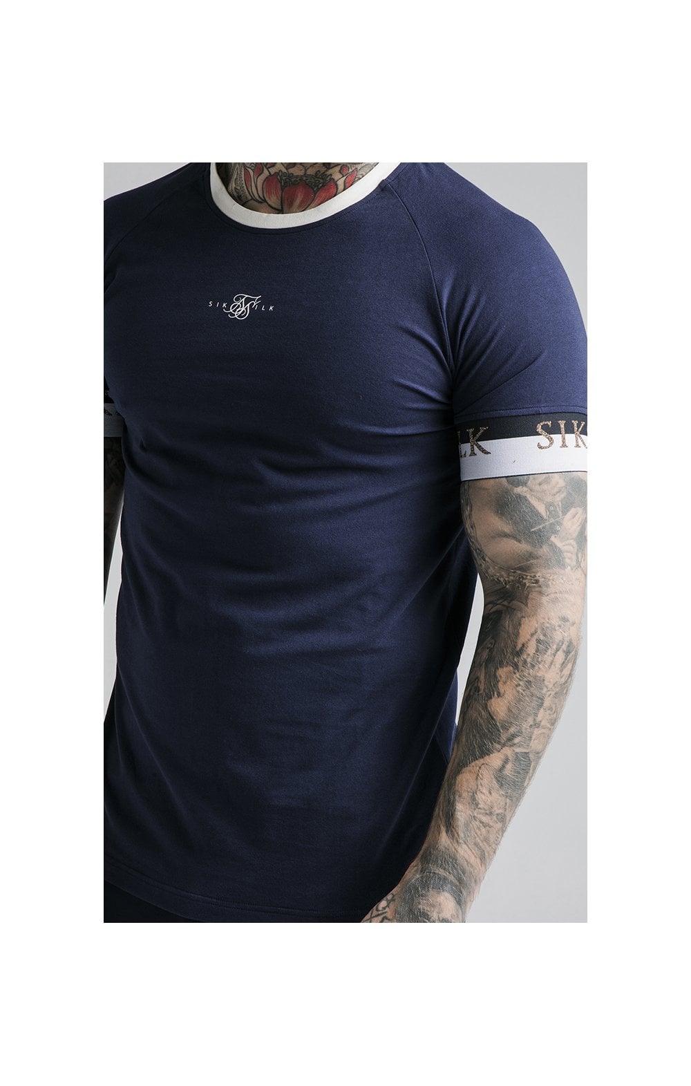Load image into Gallery viewer, SikSilk Deluxe Ringer Tech Tee - Navy