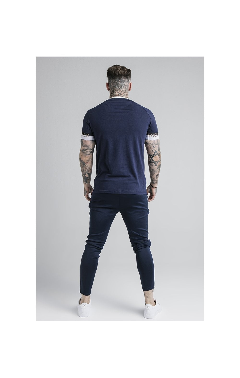 Load image into Gallery viewer, SikSilk Deluxe Ringer Tech Tee - Navy (3)