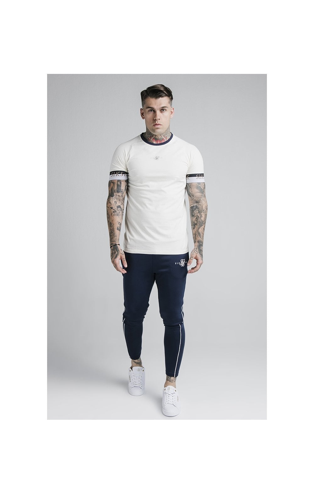 Load image into Gallery viewer, SikSilk Deluxe Ringer Tech Tee - Off White (4)