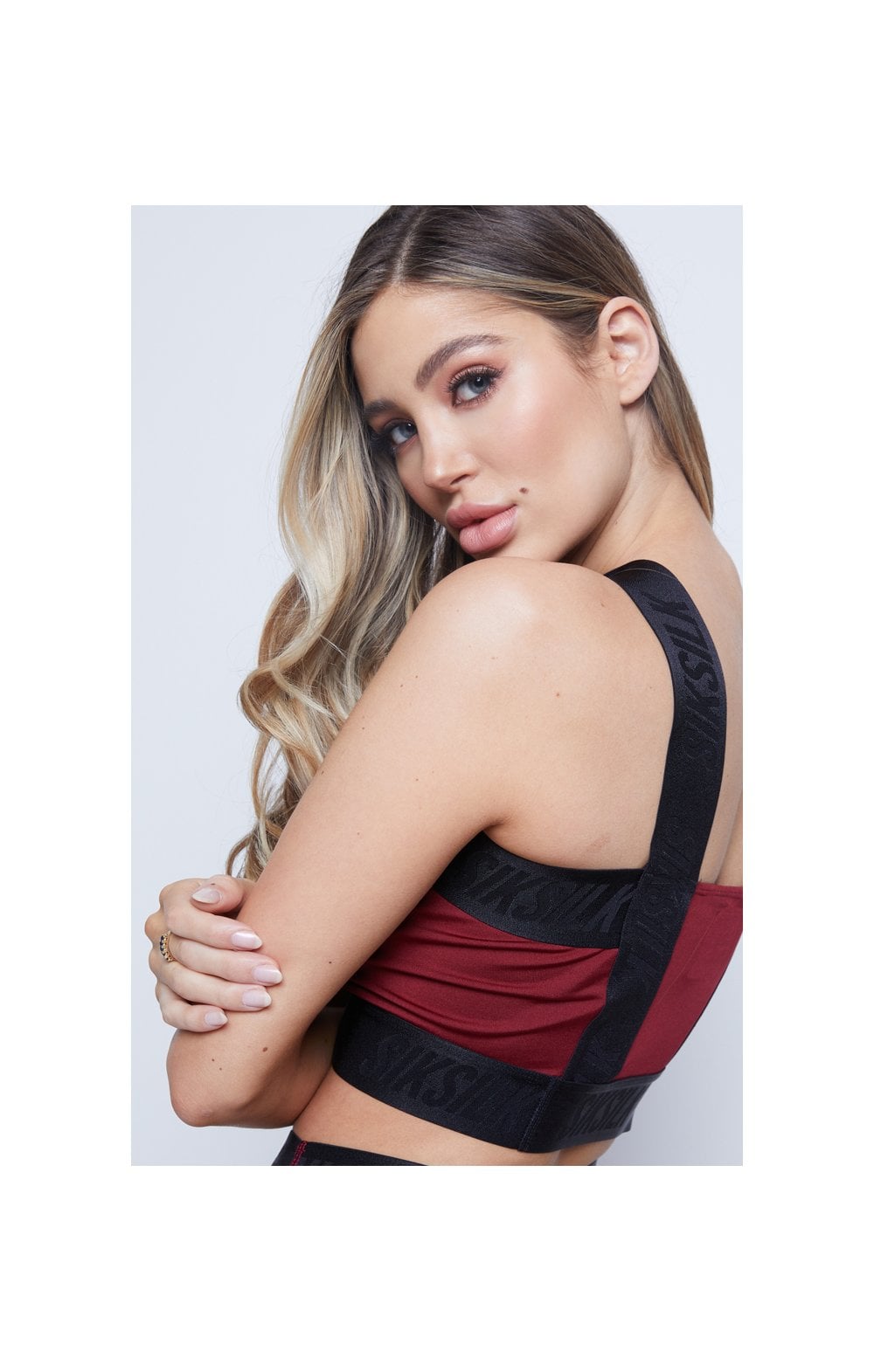 Load image into Gallery viewer, SikSilk Wrap Tape Bralette - Red (1)