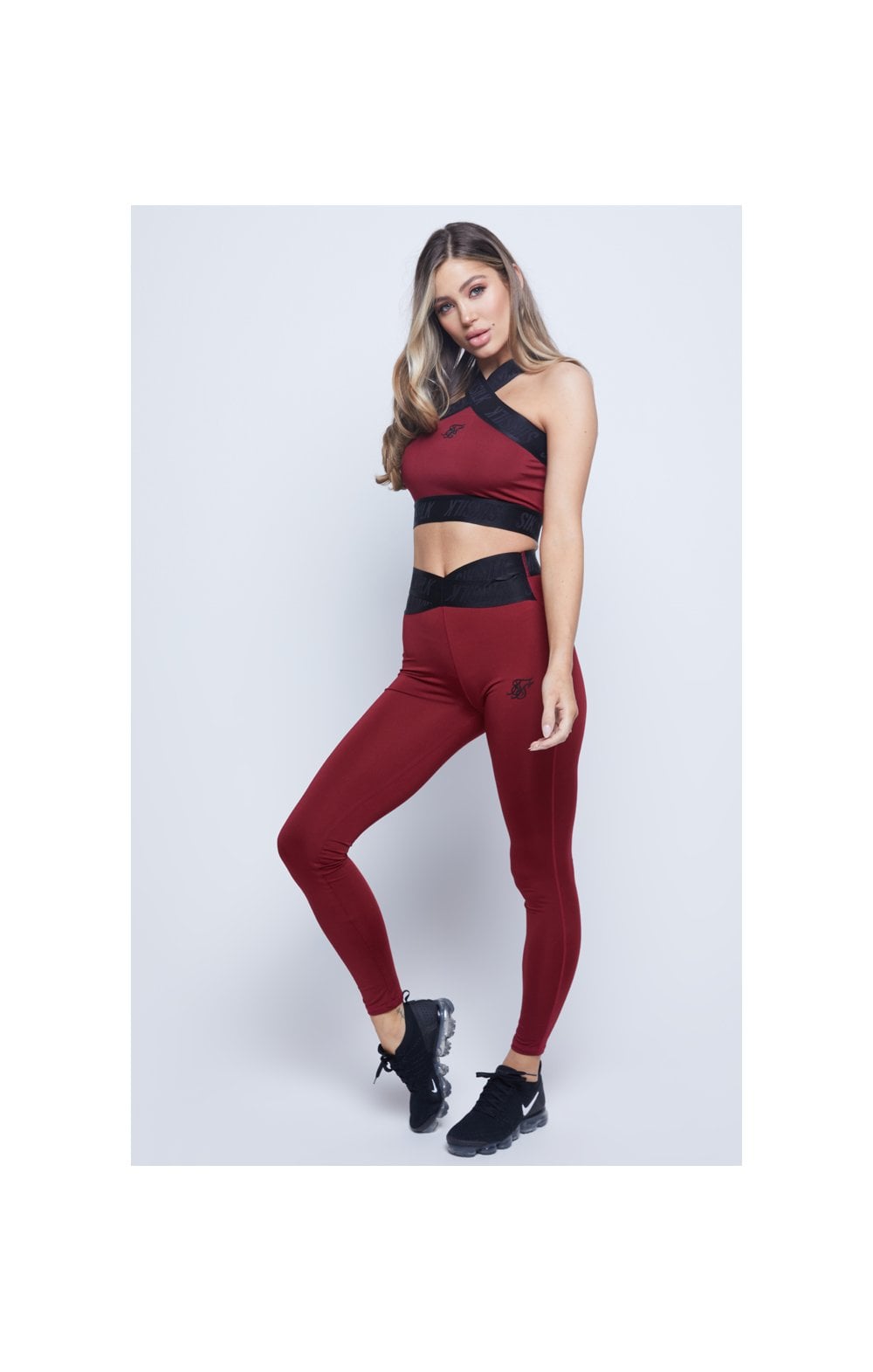 Load image into Gallery viewer, SikSilk Wrap Tape Bralette - Red (2)