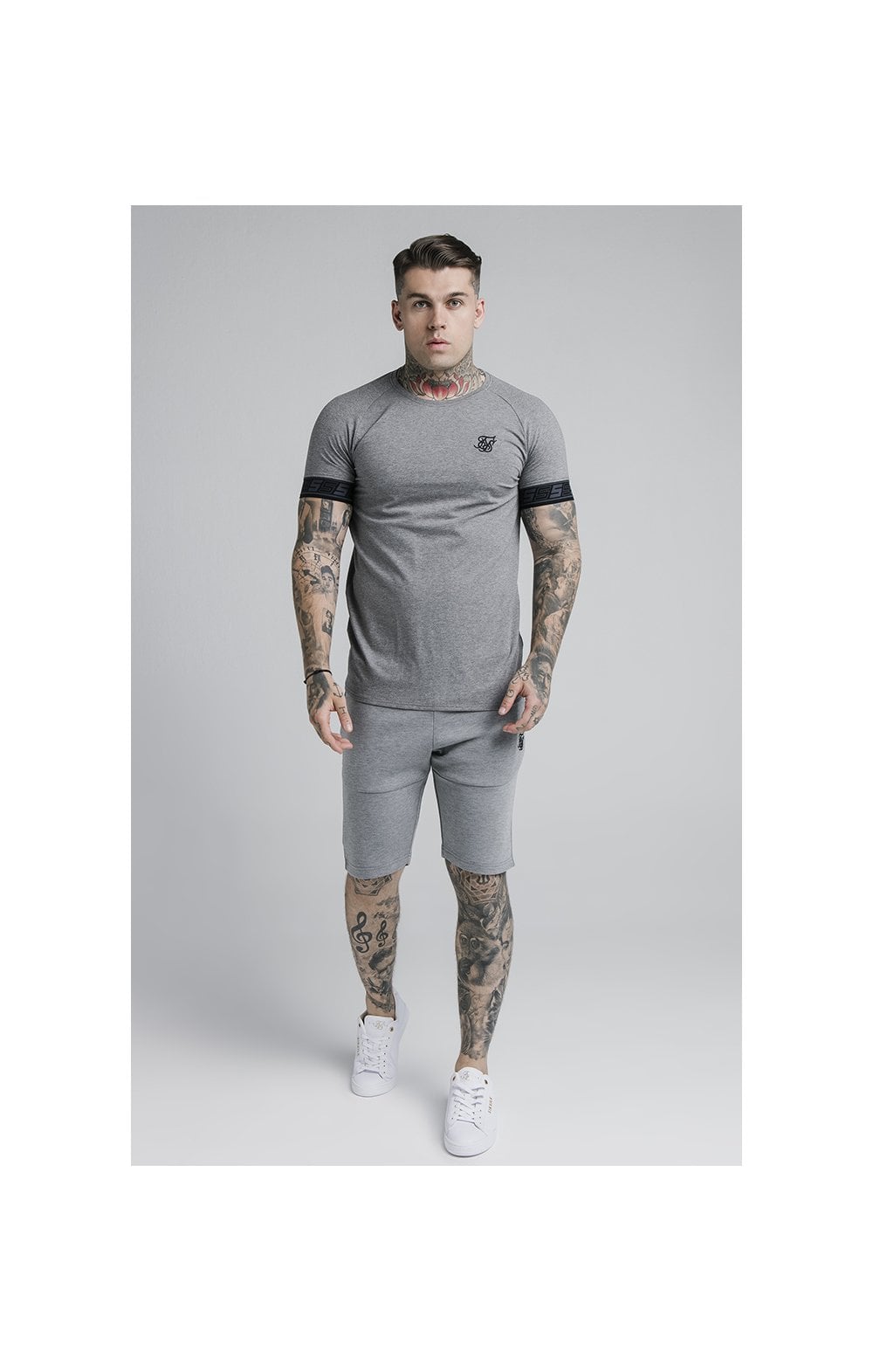 Load image into Gallery viewer, SikSilk S/S Exhibit Tech Tee - Grey Marl (4)