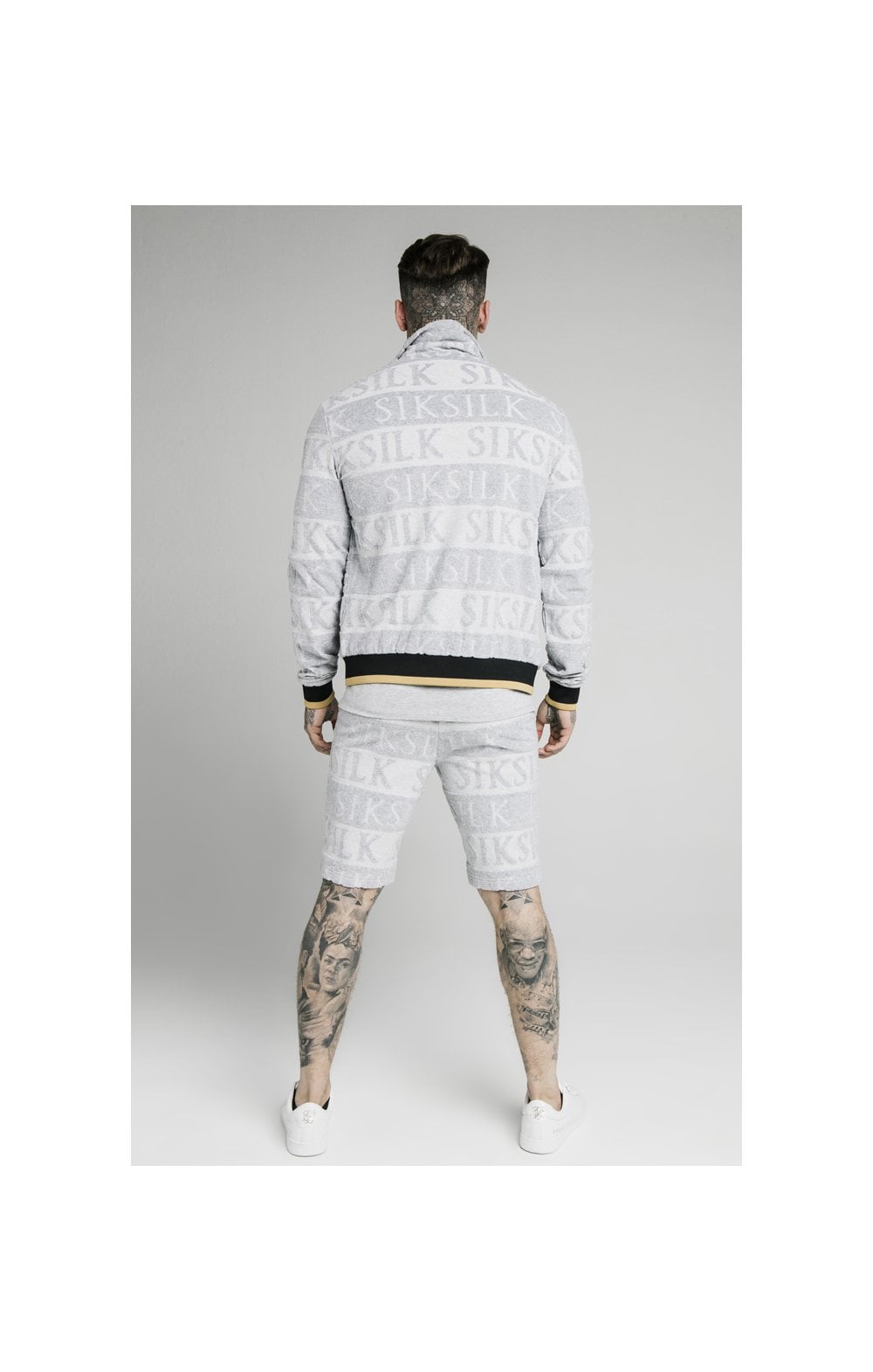 Load image into Gallery viewer, SikSilk Inverse Gym Shorts - Grey,Black &amp; Gold (3)