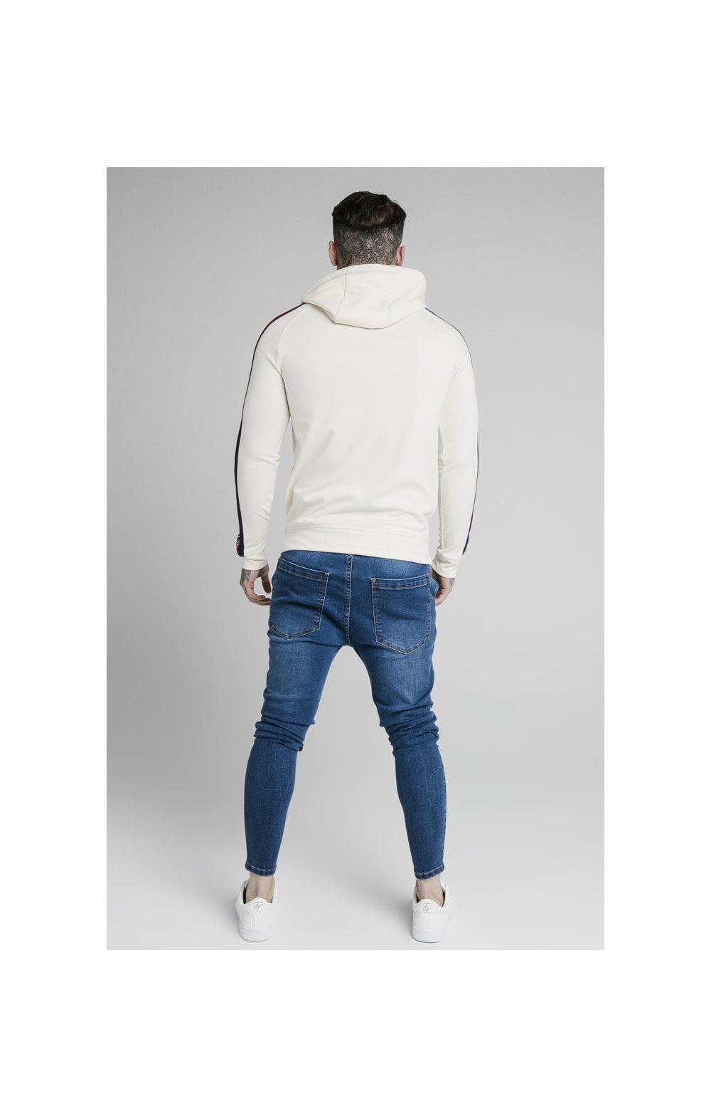 Load image into Gallery viewer, SikSilk Overhead Retro Tape Hoodie - Off White (3)