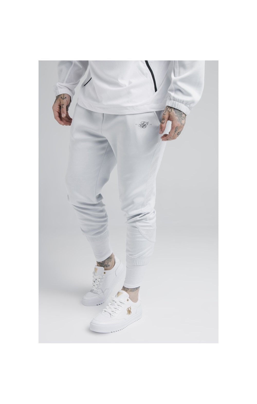Load image into Gallery viewer, SikSilk Tranquil Dual Cuff Pants - Light Blue &amp; White