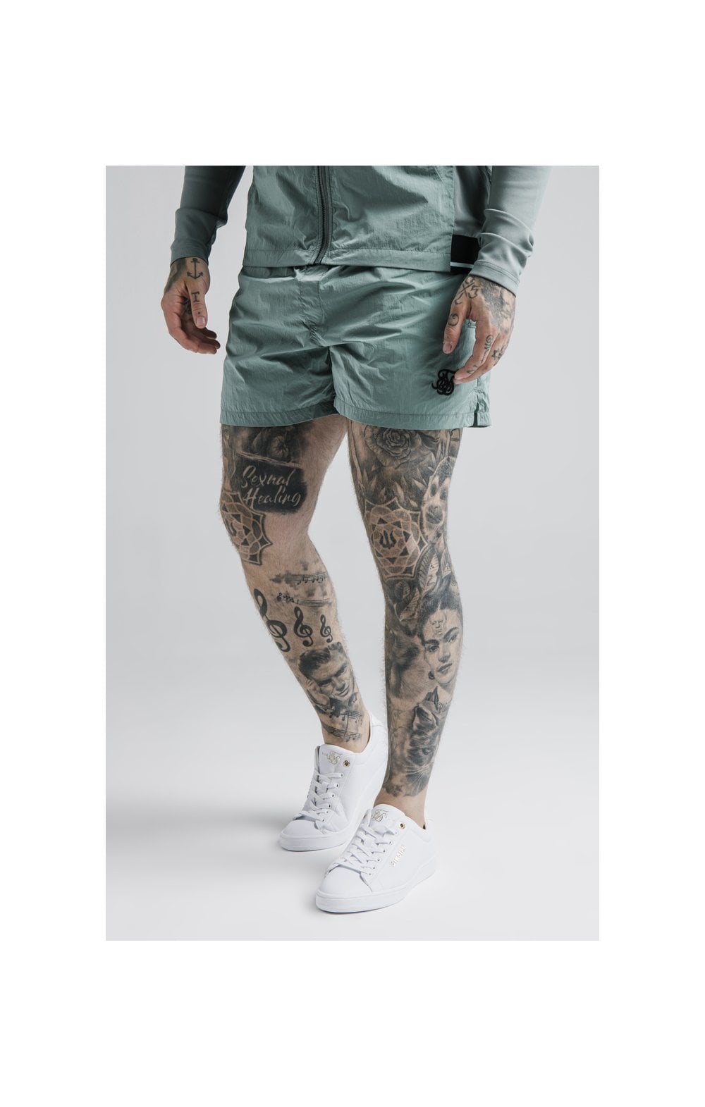 Load image into Gallery viewer, SikSilk Adapt Crushed Nylon Swim Shorts - Pacific