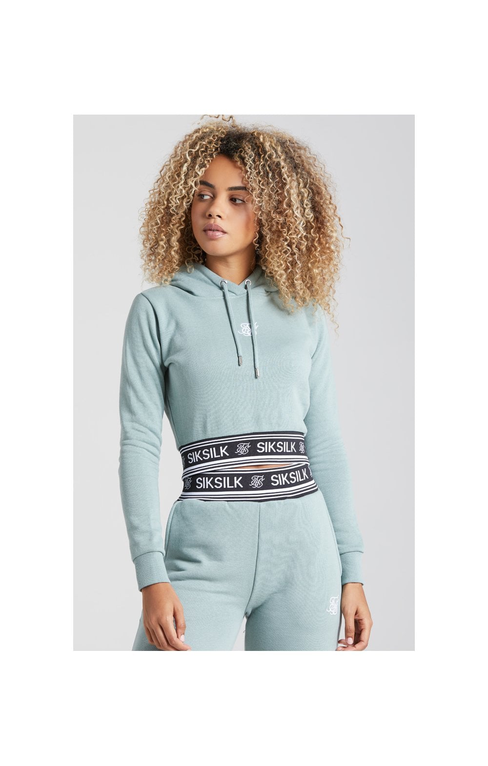 Load image into Gallery viewer, SikSilk Logo Ribbed Track Top - Sage