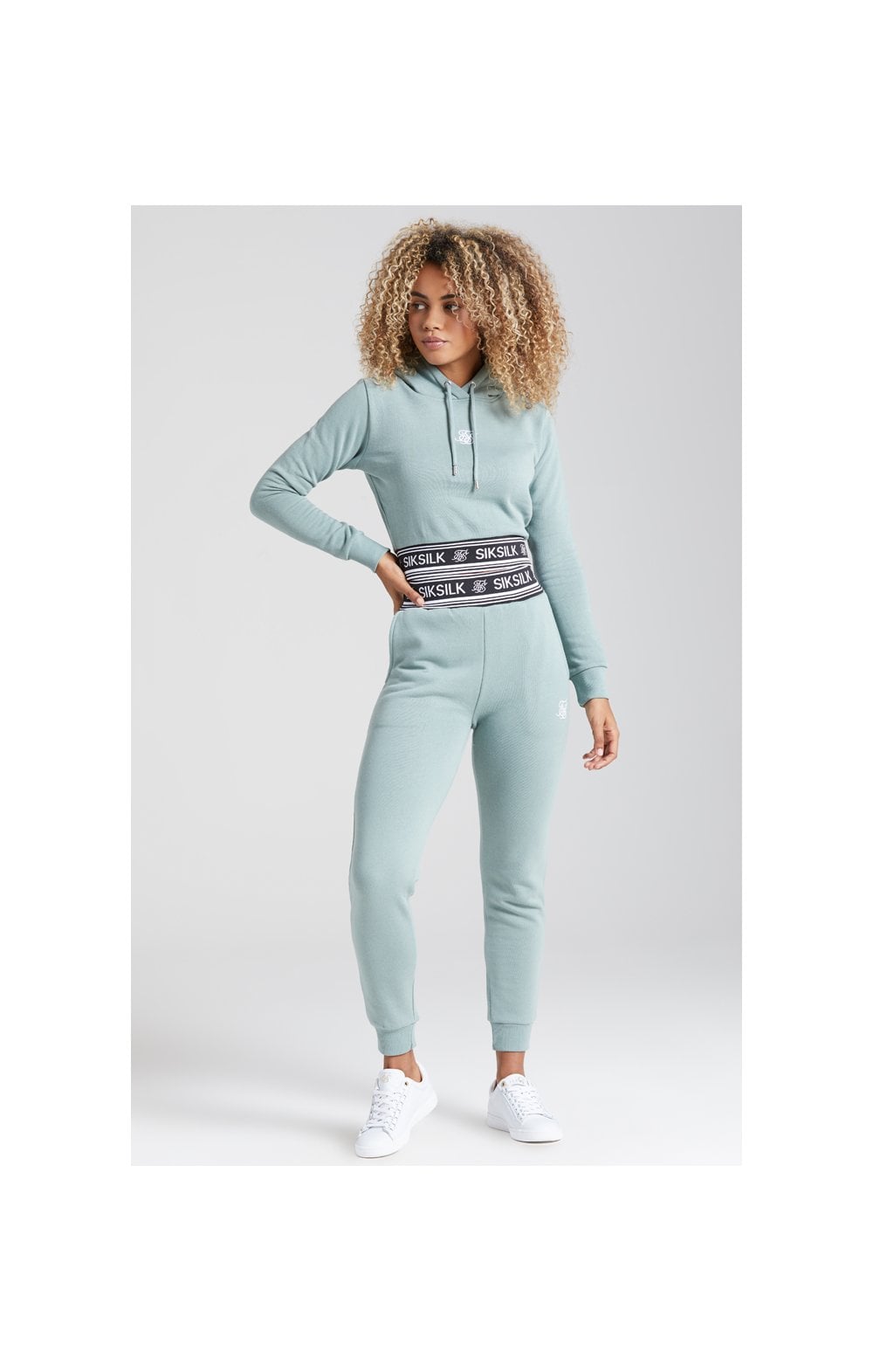 Load image into Gallery viewer, SikSilk Logo Ribbed Track Top - Sage (1)