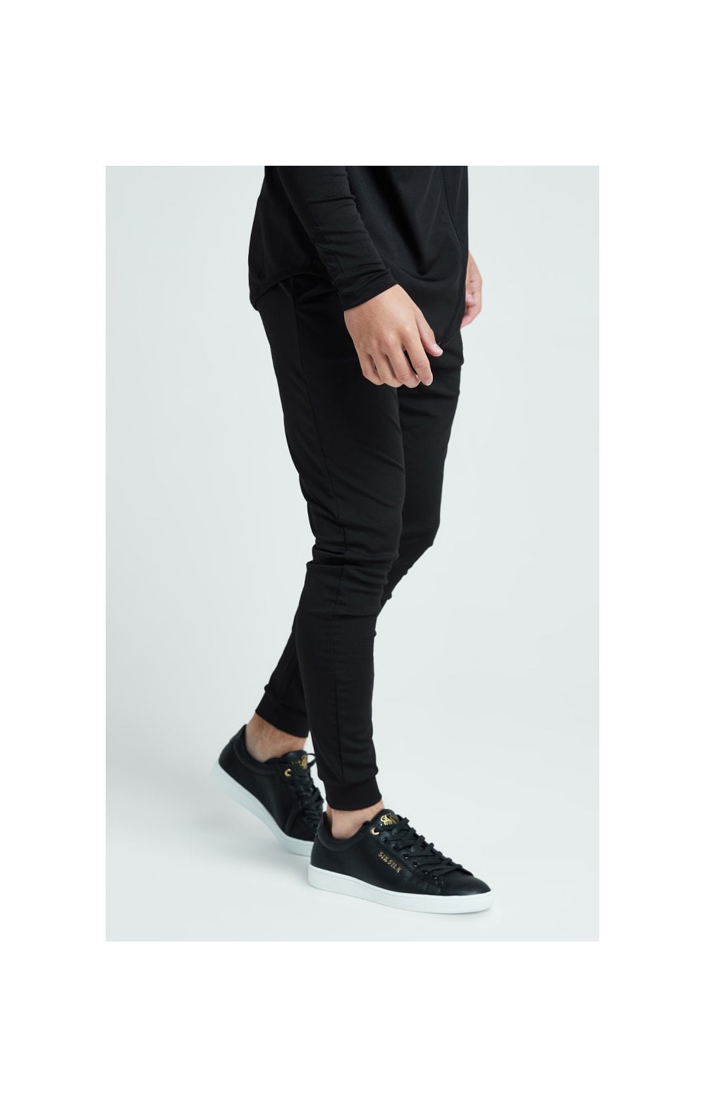 Load image into Gallery viewer, Boys Illusive Black Essentials Fitted Jogger (3)
