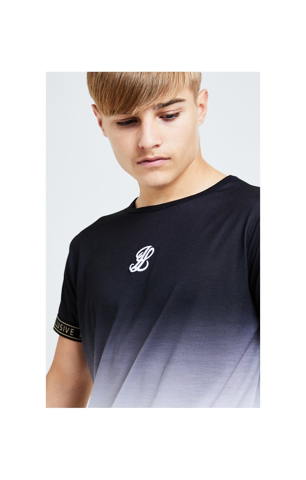 Load image into Gallery viewer, Illusive London Diverge Fade Tech Tee - Black Gold &amp; White