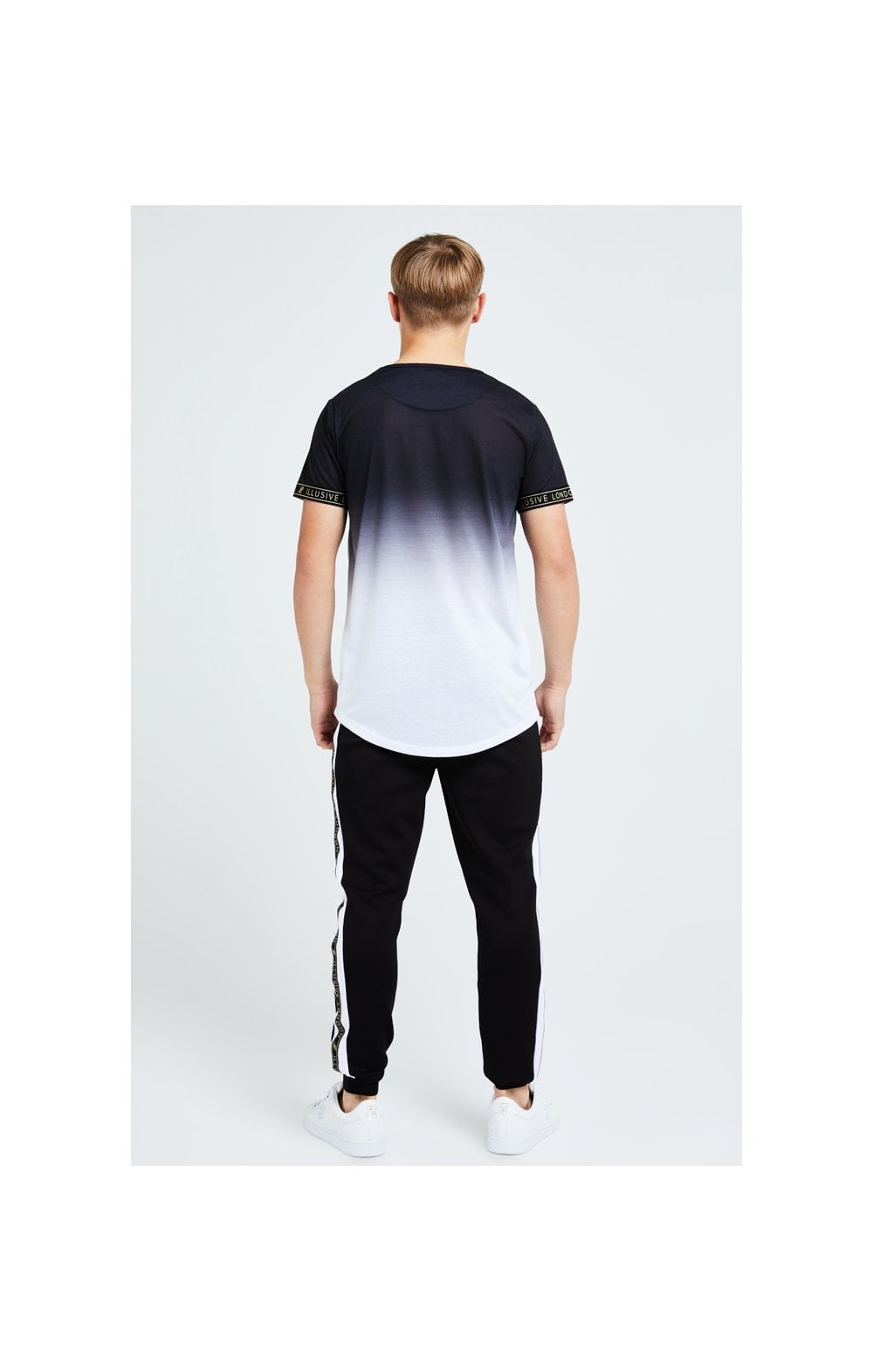 Load image into Gallery viewer, Illusive London Diverge Fade Tech Tee - Black Gold &amp; White (4)