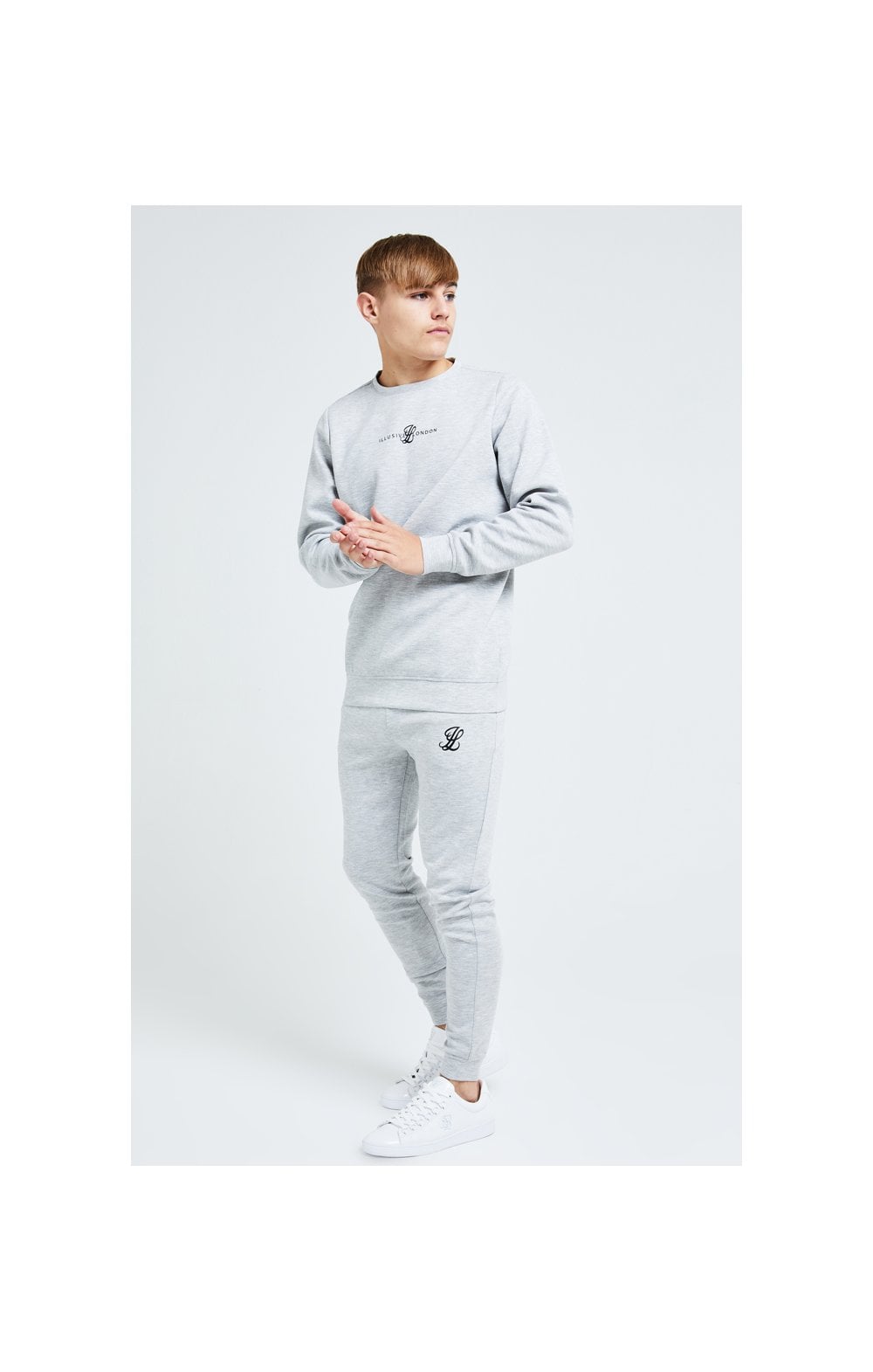 Load image into Gallery viewer, Illusive London Dual Crew Sweater - Grey (3)