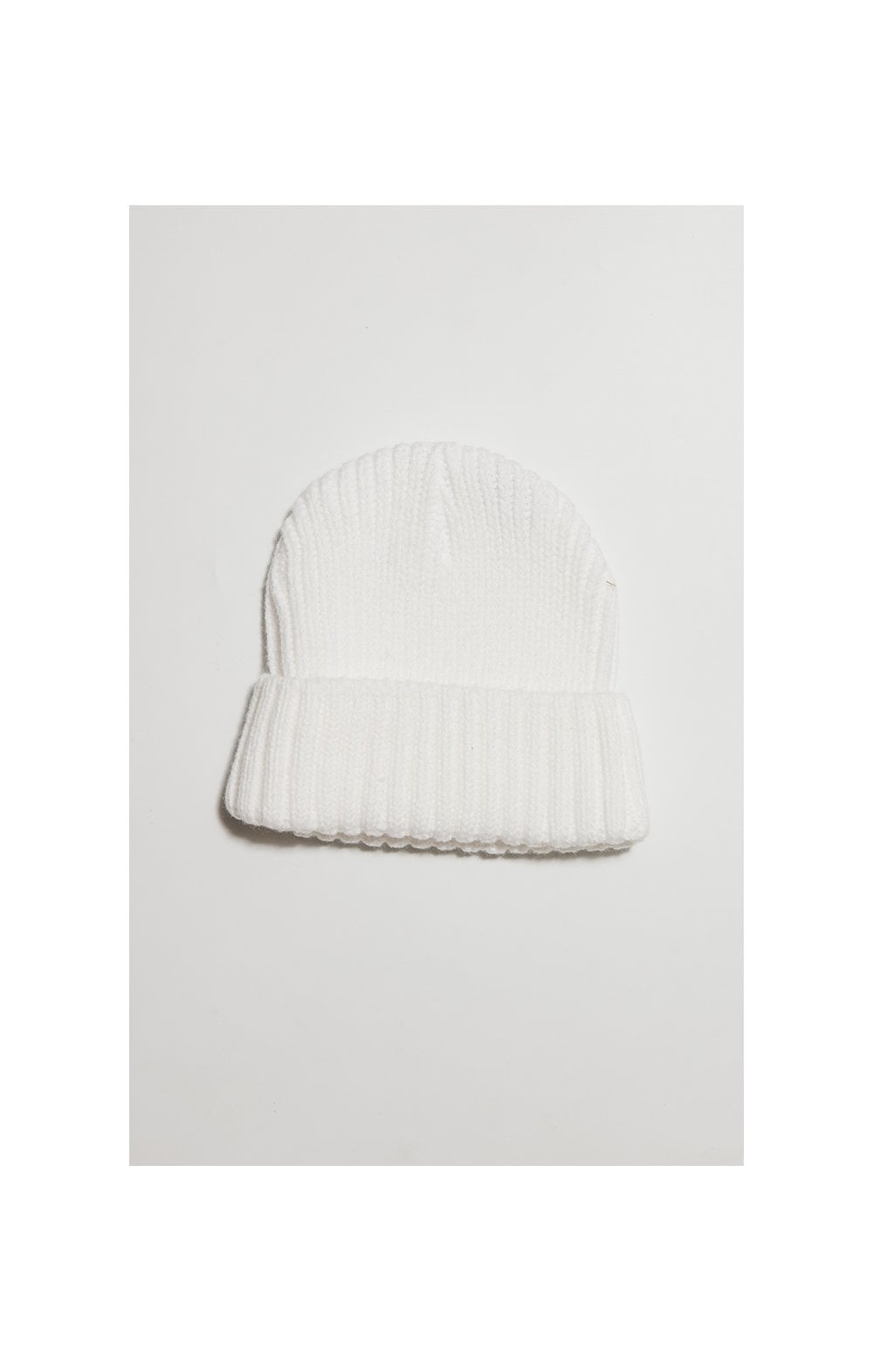 Load image into Gallery viewer, SikSilk Rib Cuff Beanie - White &amp; Gold (1)