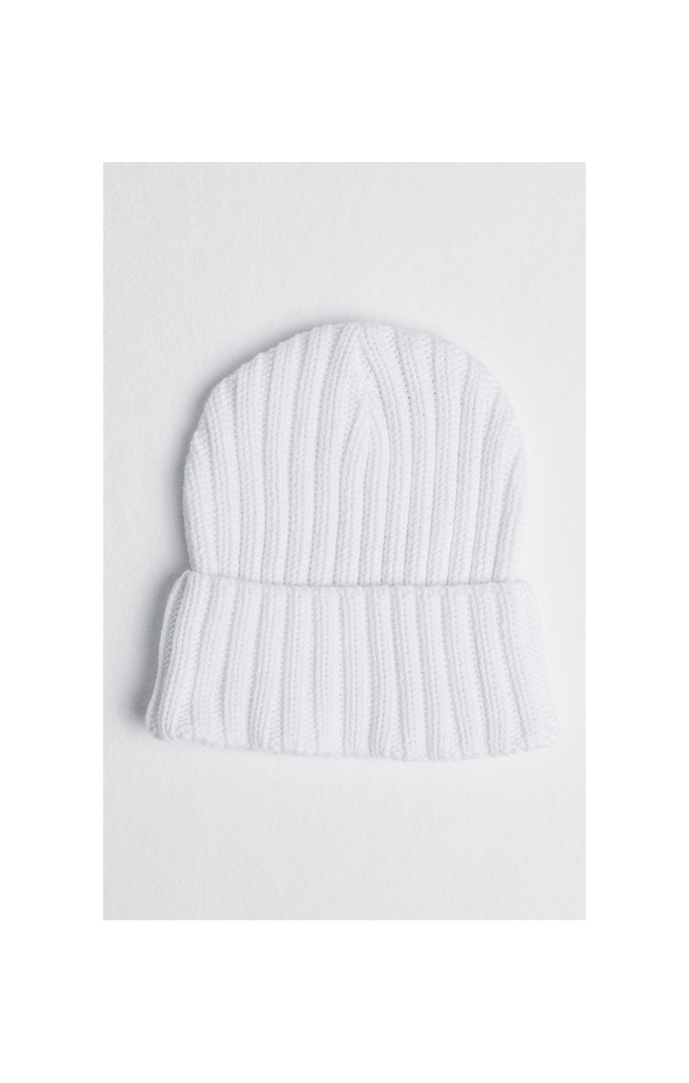 Load image into Gallery viewer, SikSilk Rib Cuff Knit Beanie - White &amp; Gold (1)
