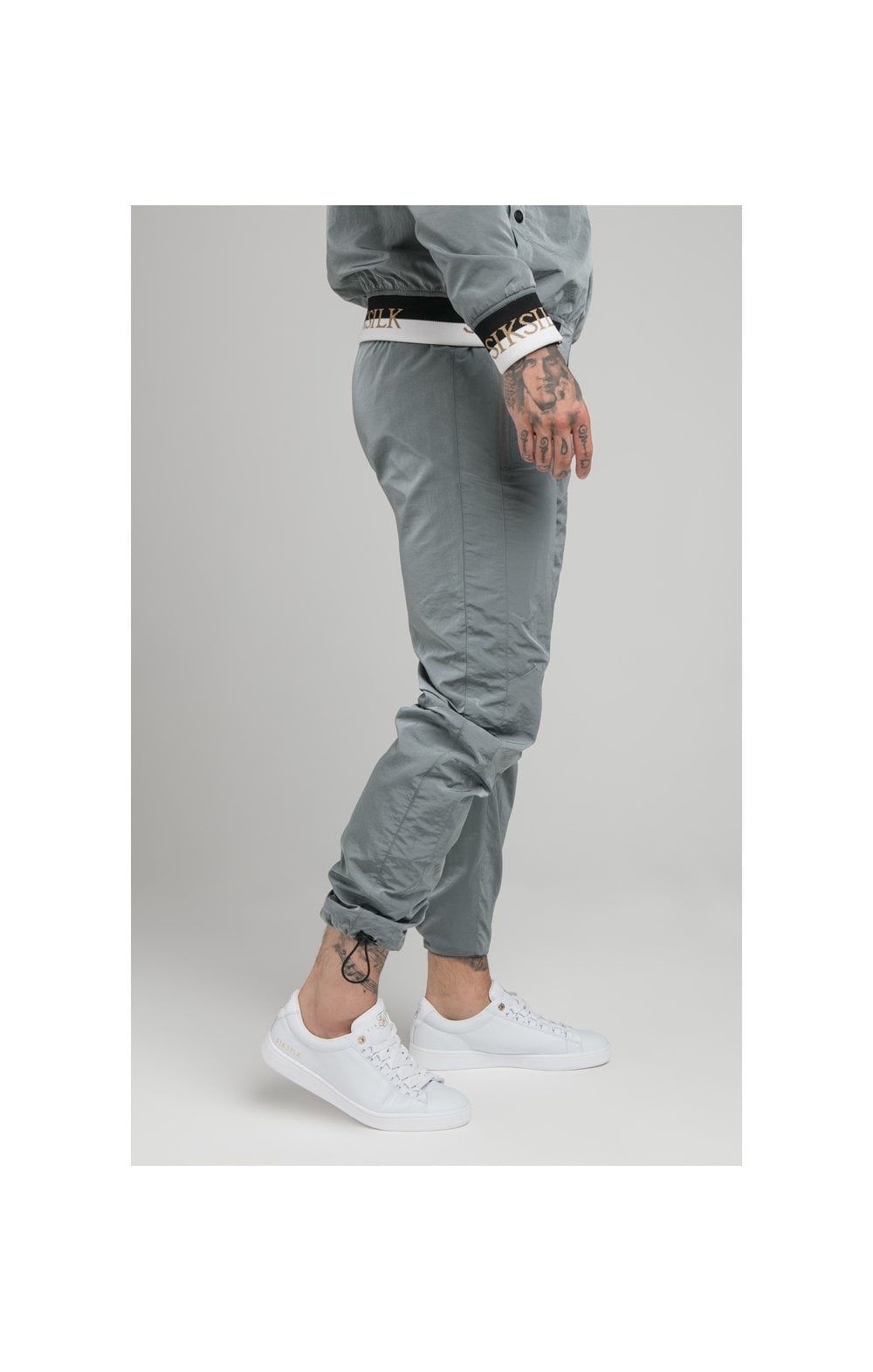 Load image into Gallery viewer, SikSilk Crushed Nylon Pants - Grey (1)