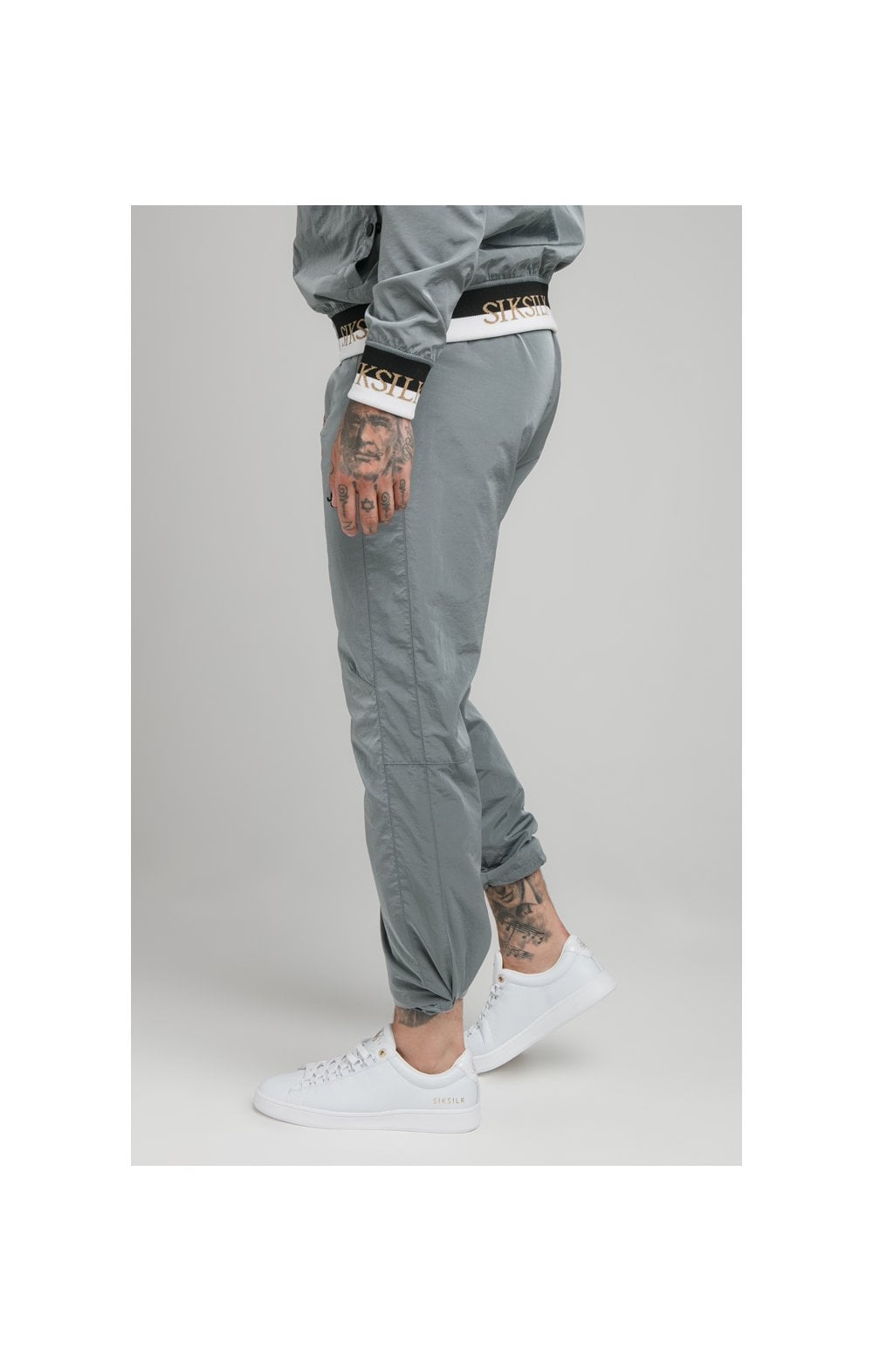 Load image into Gallery viewer, SikSilk Crushed Nylon Pants - Grey (2)