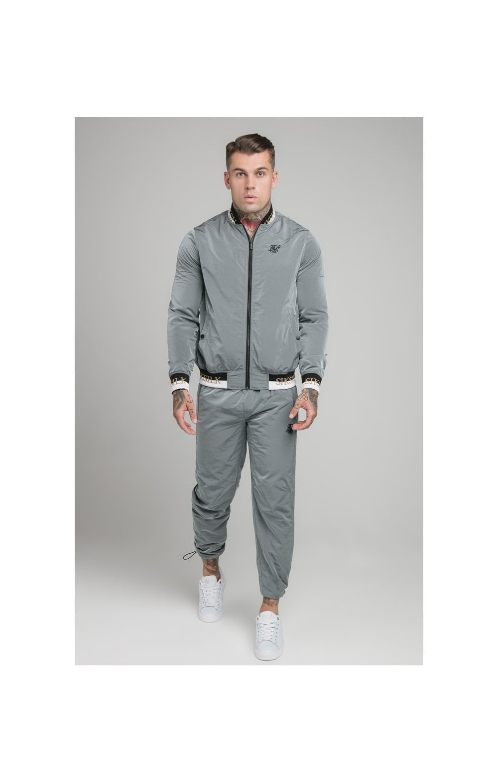 Load image into Gallery viewer, SikSilk Crushed Nylon Pants - Grey (4)