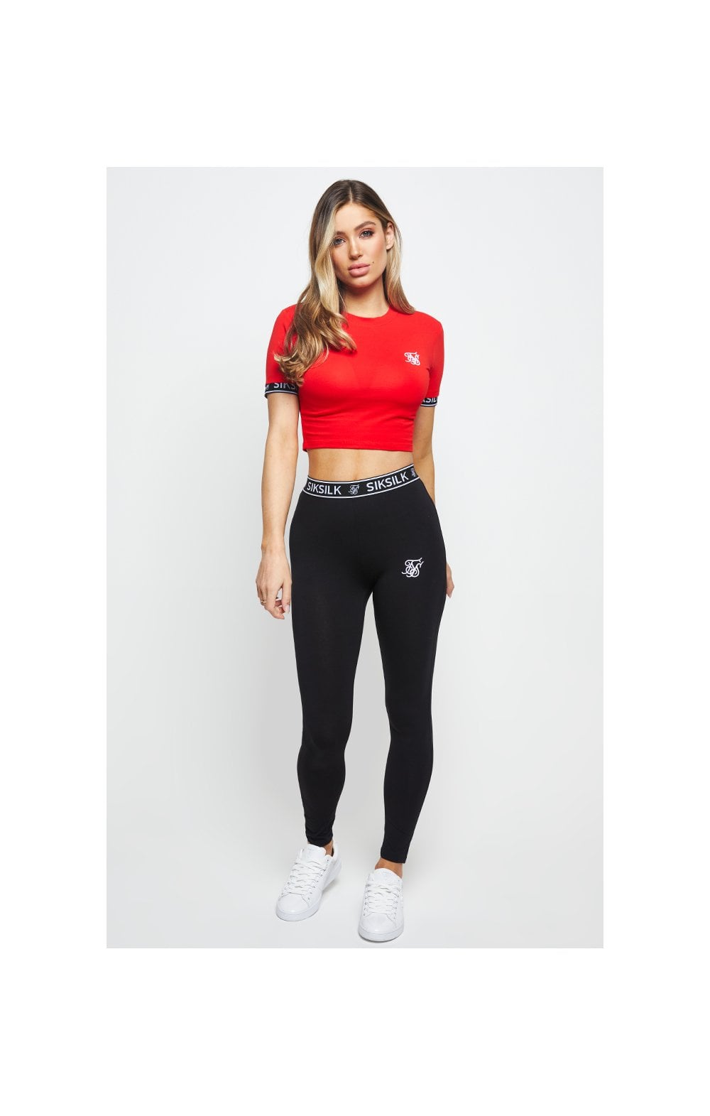Load image into Gallery viewer, SikSilk Crop Tech Tee – Red (4)