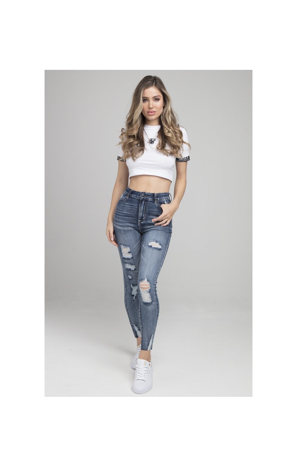 Load image into Gallery viewer, SikSilk Skinny Denims - Blue (3)