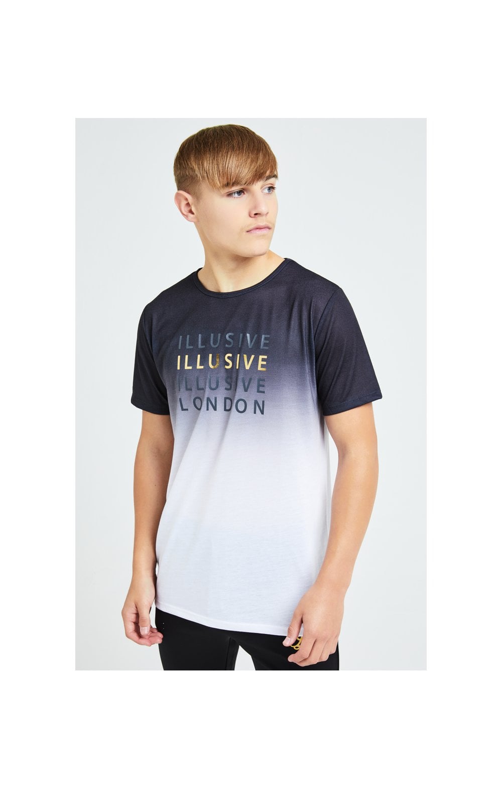 Load image into Gallery viewer, Illusive London Sovereign Fade Tee - Black &amp; White (1)