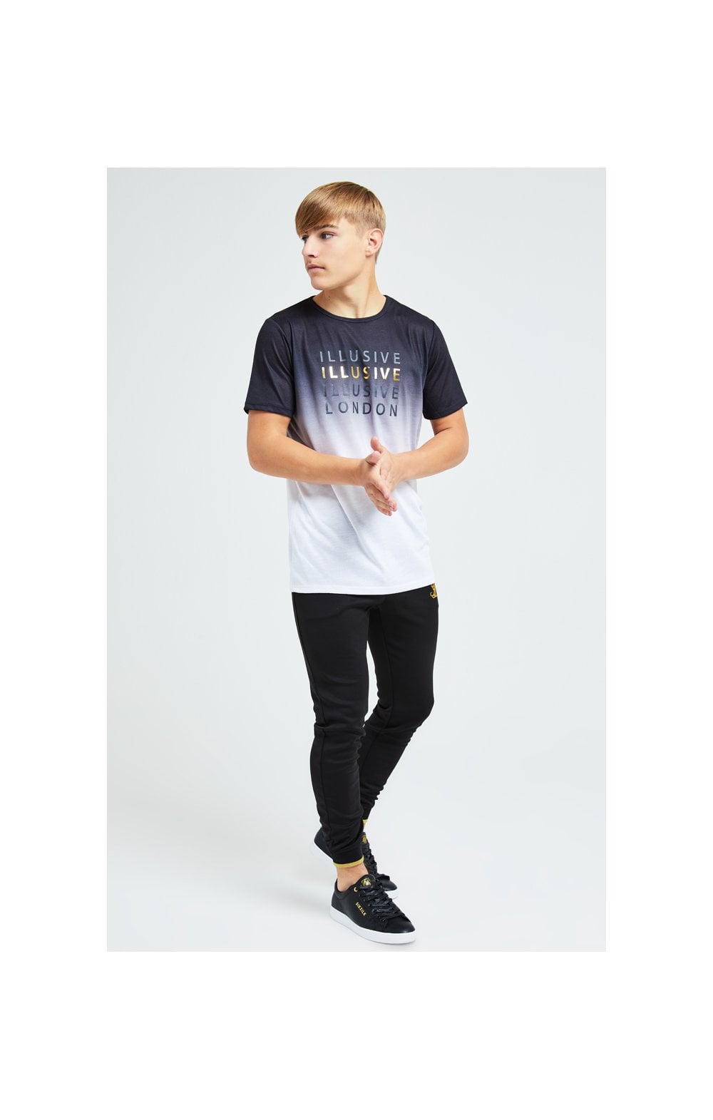 Load image into Gallery viewer, Illusive London Sovereign Fade Tee - Black &amp; White (3)