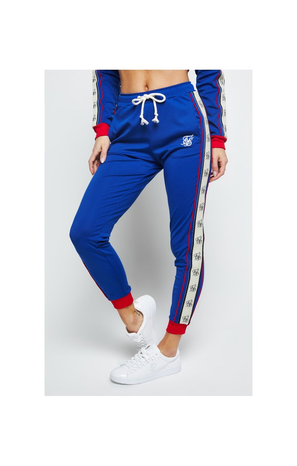Load image into Gallery viewer, SikSilk Premium Tape Track Pants – Blue