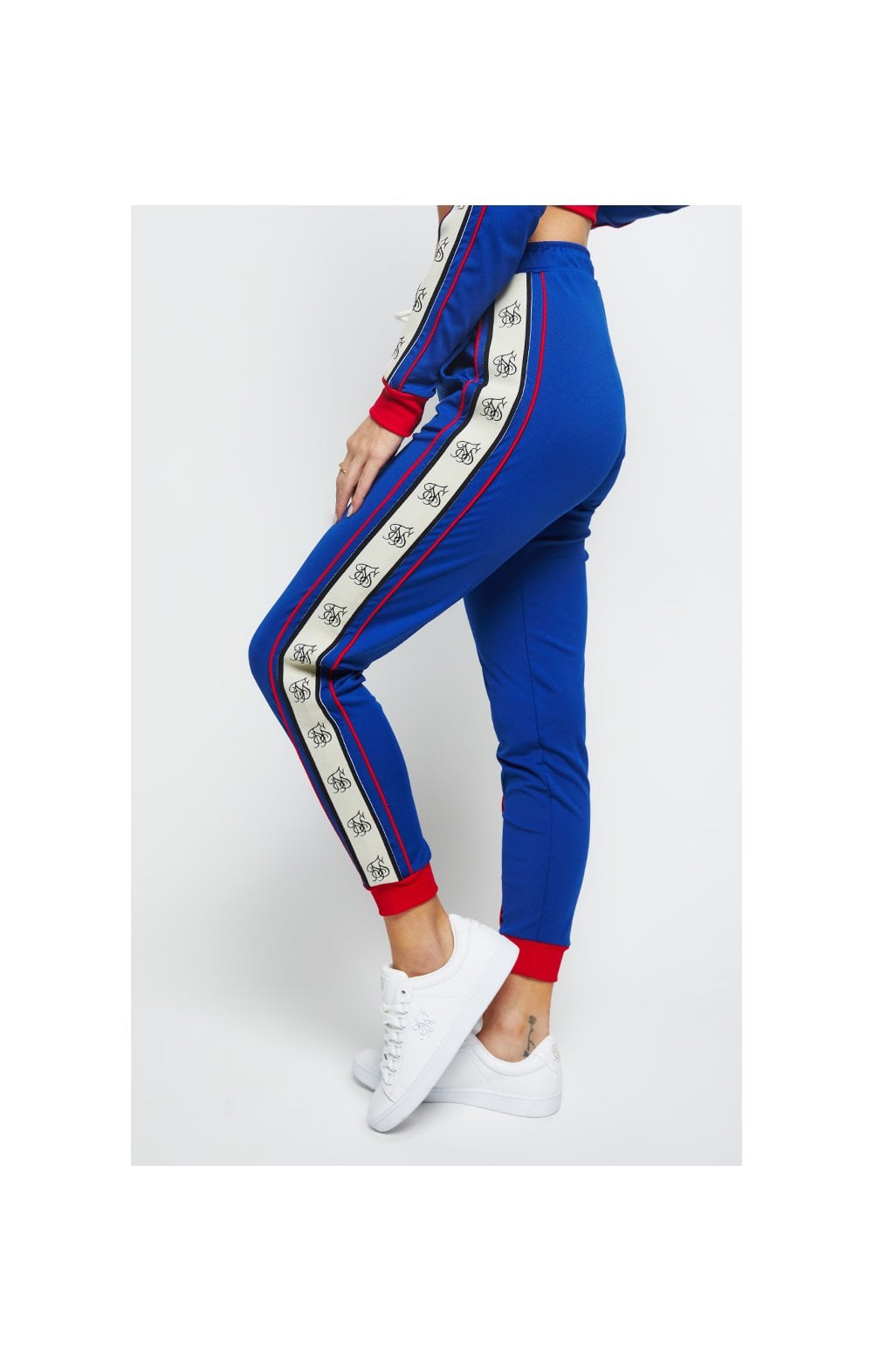 Load image into Gallery viewer, SikSilk Premium Tape Track Pants – Blue (3)