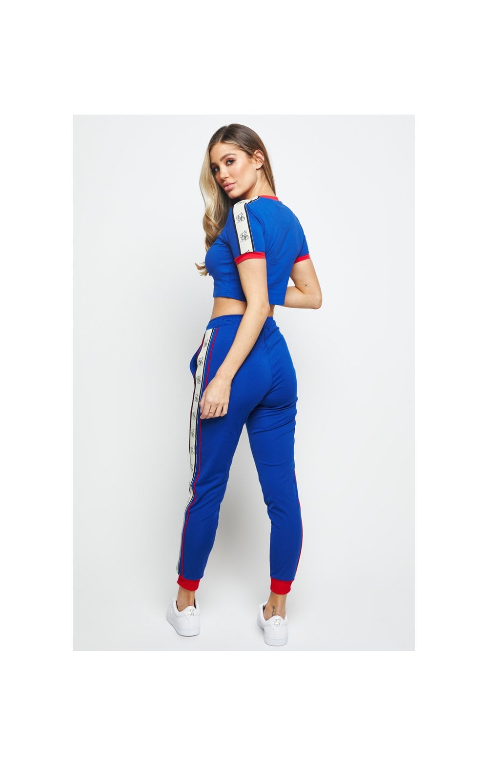 Load image into Gallery viewer, SikSilk Premium Tape Track Pants – Blue (5)