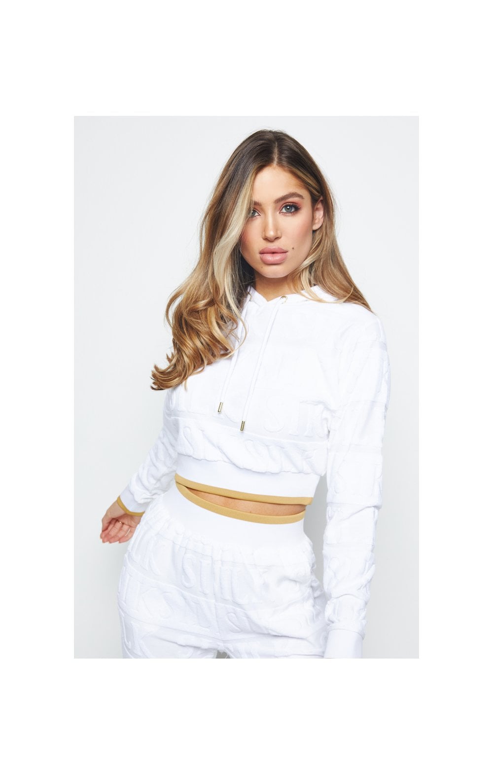 Load image into Gallery viewer, SikSilk Inverse Cropped Hoodie - White
